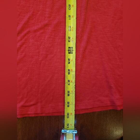 Lane Bryant T Shirt rayon spandex‎ blend sz 18/20 red and rainbow collar - Picture 6 of 6